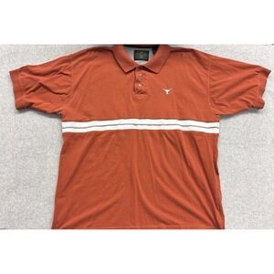 Vintage 90s UT Texas Longhorns Infinity Polo Shirt Logo Mens XL Orange